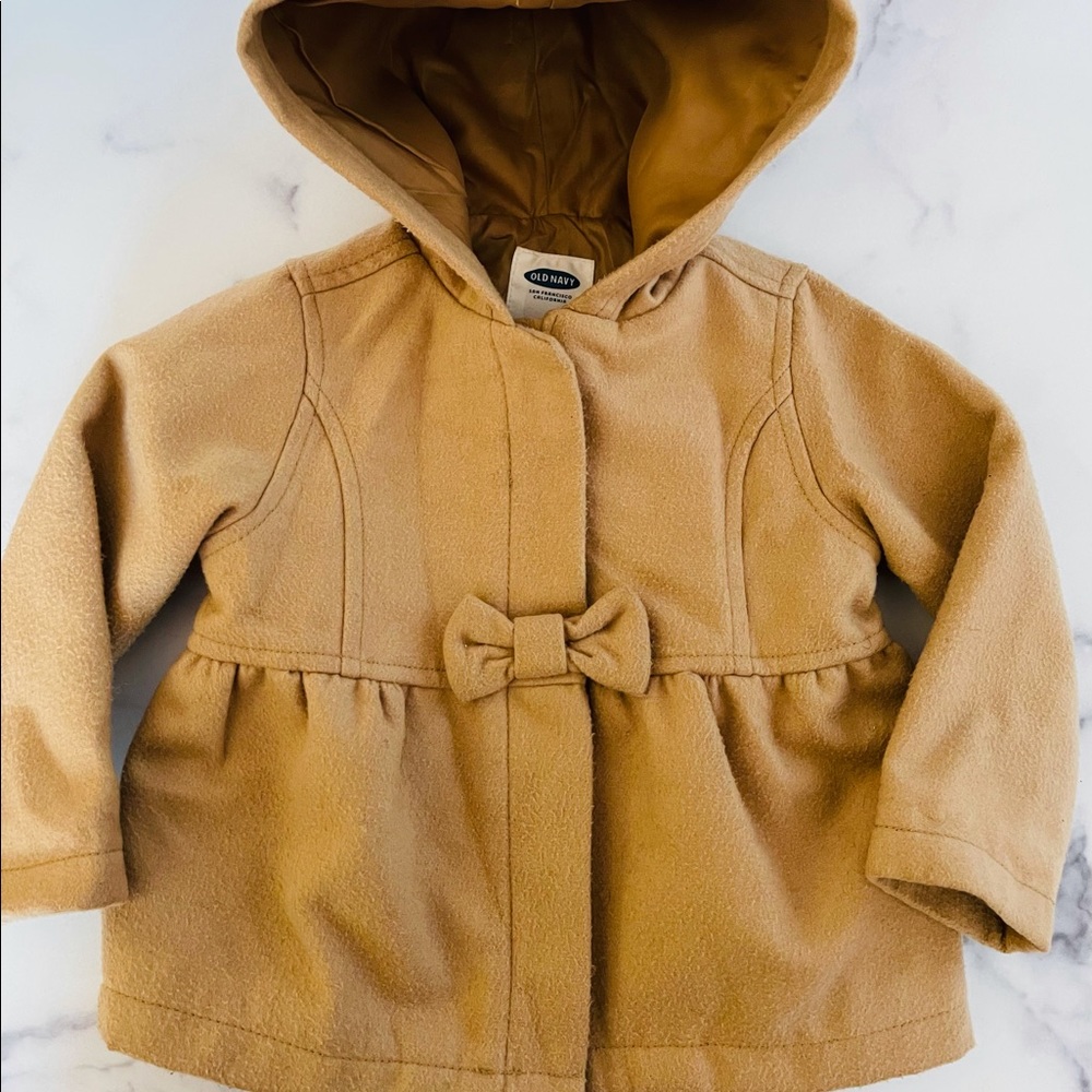Old Navy Bow Peacoat Girls Size 18-24 Months